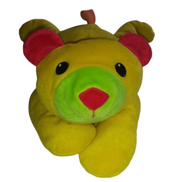 TY Pillow Pal Huggy the Bear Yellow Stuffed Plush Toy 13 Inch 1998 - Picture 1 of 6